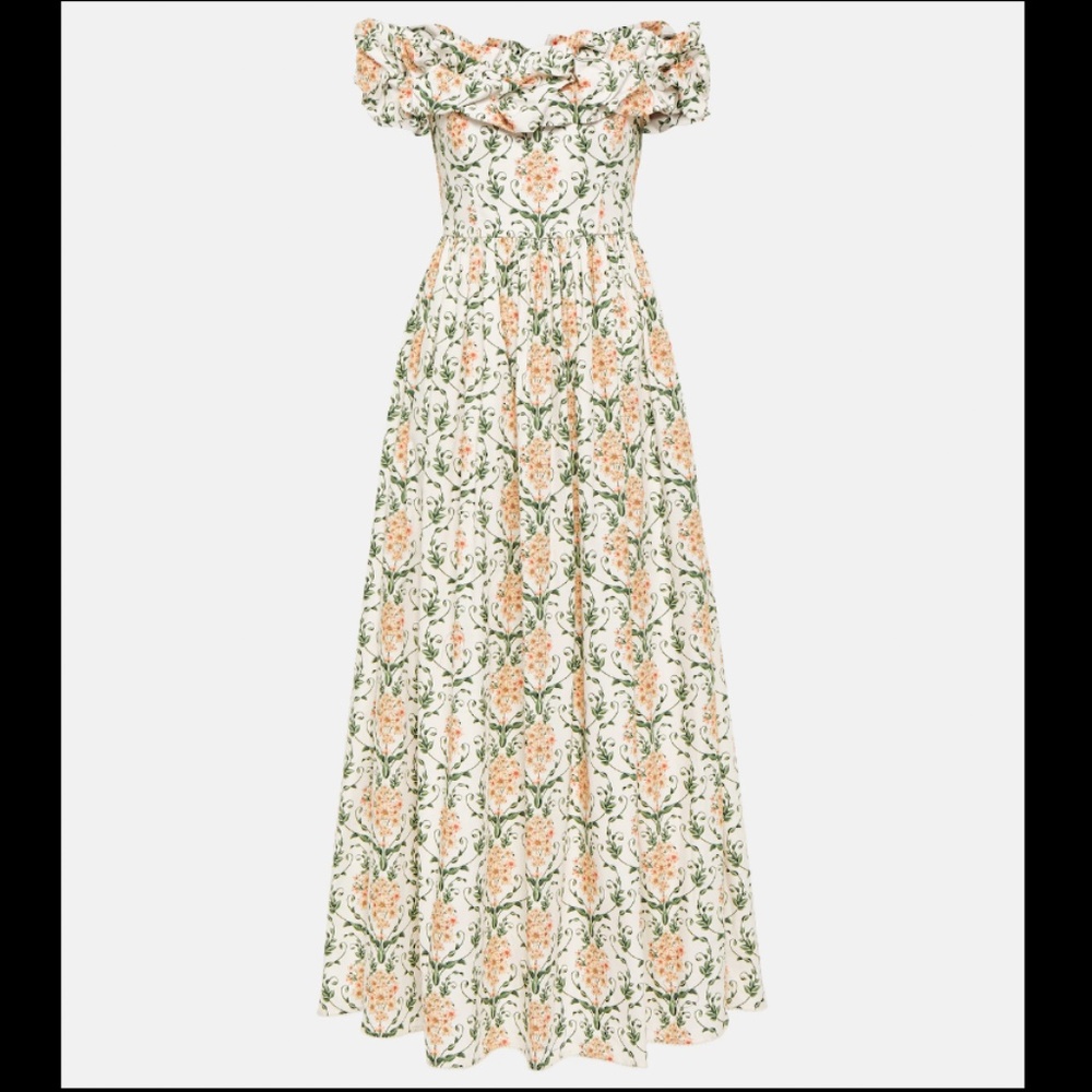 AGUA BY AGUA BENDITA Espliego cotton floral maxi dress - Small (S)